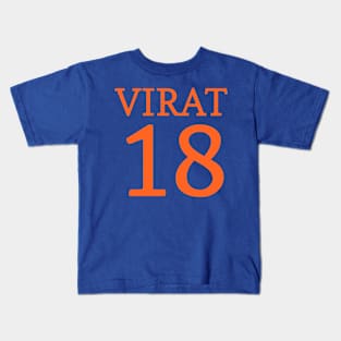 Virat 18 On Back Of India Cricket Jersey For Cricket Fans Kids T-Shirt